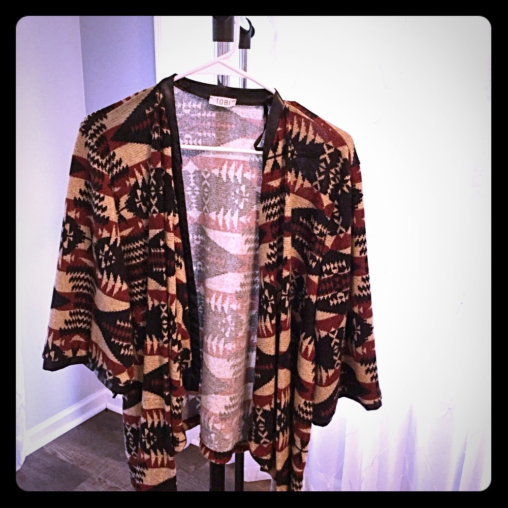 Tobi patterned cardigan/kimono